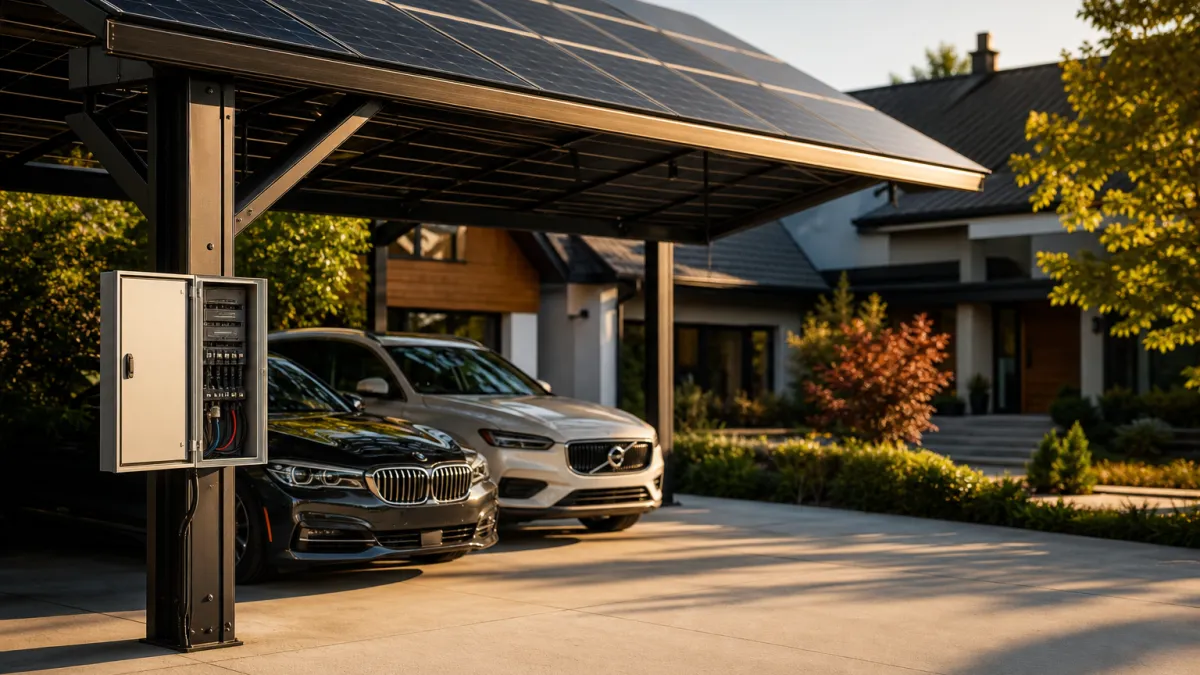 Carport solaire 2 voitures : prix et installation en 2026